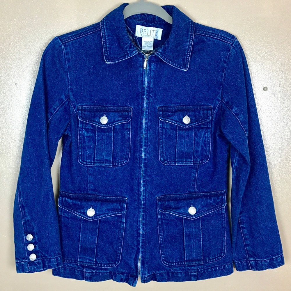 Vintage Denim Jean Jacket 90s Grunge 0 XS